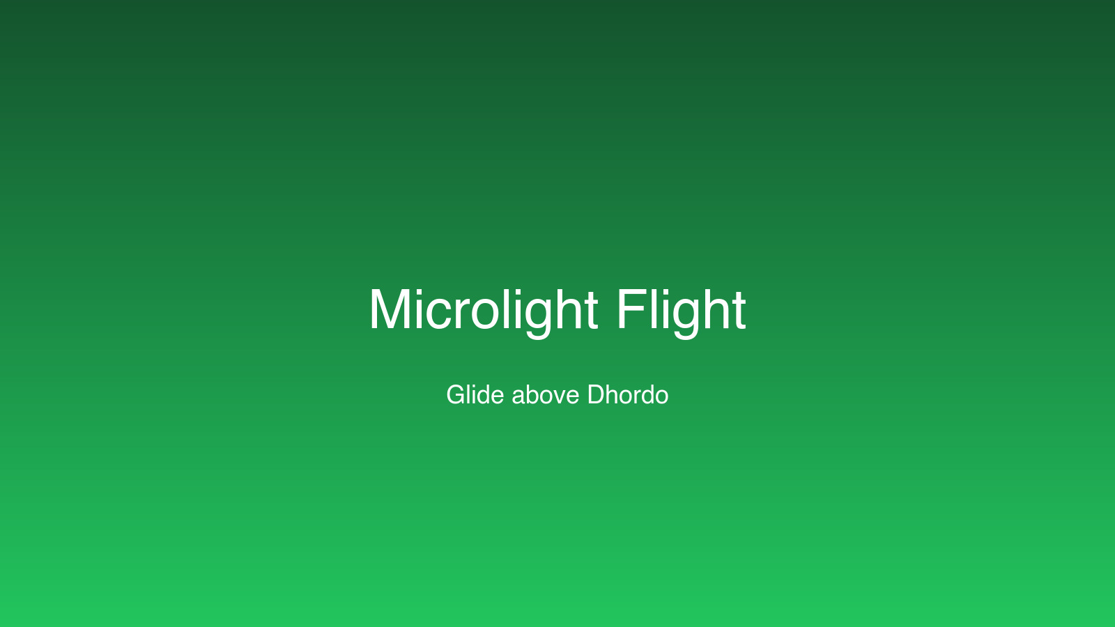 Microlight Flying Experience